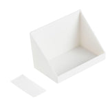 Maxbell Floating Shelves Organizer Bevel Container for Lip Glaze Lipstick Office White