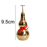 Maxbell Chinese Brass Gourd Luck Pendant Auspicious for Housewarming Desk Decoration 9.5cm