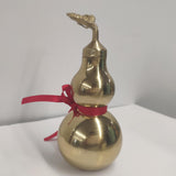 Maxbell Chinese Brass Gourd Luck Pendant Auspicious for Housewarming Desk Decoration 12.5cm