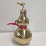 Maxbell Chinese Brass Gourd Luck Pendant Auspicious for Housewarming Desk Decoration 12.5cm
