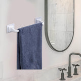 Maxbell Stable Over Cabinet Towel Bar Strong Carrying Capacity for Bathroom Wall short white