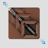 Maxbell 4Pack furnishing Risers furnishing Riser Chair Feet Table Riser for furnishing H 10cm Brown 22-42mm