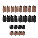 Maxbell 4Pack furnishing Risers furnishing Riser Chair Feet Table Riser for furnishing H 10cm Brown 22-42mm