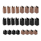 Maxbell 4Pack furnishing Risers furnishing Riser Chair Feet Table Riser for furnishing H 10cm Brown 22-42mm