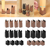 Maxbell 4Pack furnishing Risers furnishing Riser Chair Feet Table Riser for furnishing H 10cm Brown 22-42mm