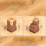 Maxbell 4Pack furnishing Risers furnishing Riser Chair Feet Table Riser for furnishing H 10cm Brown 22-42mm