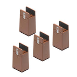 Maxbell 4Pack furnishing Risers furnishing Riser Chair Feet Table Riser for furnishing H 10cm Brown 10-37mm