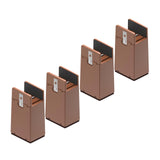 Maxbell 4Pack furnishing Risers furnishing Riser Chair Feet Table Riser for furnishing H 10cm Brown 10-37mm