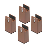 Maxbell 4Pack furnishing Risers furnishing Riser Chair Feet Table Riser for furnishing H 10cm Brown 10-37mm