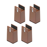 Maxbell 4Pack furnishing Risers furnishing Riser Chair Feet Table Riser for furnishing H 10cm Brown 10-37mm