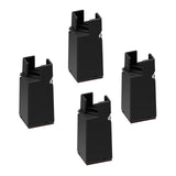 Maxbell 4Pack furnishing Risers furnishing Riser Chair Feet Table Riser for furnishing H 10cm Black 22-42mm