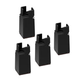 Maxbell 4Pack furnishing Risers furnishing Riser Chair Feet Table Riser for furnishing H 10cm Black 22-42mm