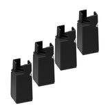 Maxbell 4Pack furnishing Risers furnishing Riser Chair Feet Table Riser for furnishing H 10cm Black 22-42mm