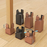 Maxbell 4Pack furnishing Risers furnishing Riser Chair Feet Table Riser for furnishing H 10cm Black 22-42mm