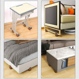 Maxbell 4Pack furnishing Risers furnishing Riser Chair Feet Table Riser for furnishing H 5cm Brown 10-37mm