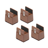 Maxbell 4Pack furnishing Risers furnishing Riser Chair Feet Table Riser for furnishing H 5cm Brown 10-37mm