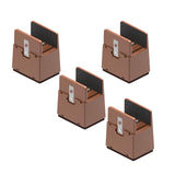 Maxbell 4Pack furnishing Risers furnishing Riser Chair Feet Table Riser for furnishing H 5cm Brown 10-37mm