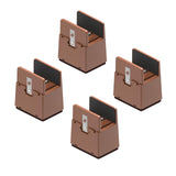 Maxbell 4Pack furnishing Risers furnishing Riser Chair Feet Table Riser for furnishing H 5cm Brown 10-37mm