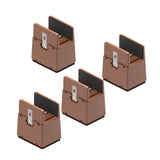 Maxbell 4Pack furnishing Risers furnishing Riser Chair Feet Table Riser for furnishing H 5cm Brown 10-37mm