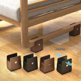 Maxbell 4Pack furnishing Risers furnishing Riser Chair Feet Table Riser for furnishing H 5cm Brown 10-37mm