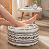 Maxbell Unstuffed Pouffe Cover Handmade Foot Stool for Nursery Living Room Decor Blue