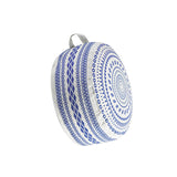 Maxbell Unstuffed Pouffe Cover Handmade Foot Stool for Nursery Living Room Decor Blue