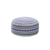 Maxbell Unstuffed Pouffe Cover Handmade Foot Stool for Nursery Living Room Decor Blue