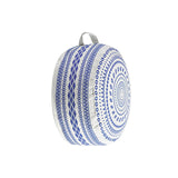 Maxbell Unstuffed Pouffe Cover Handmade Foot Stool for Nursery Living Room Decor Blue