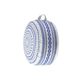 Maxbell Unstuffed Pouffe Cover Handmade Foot Stool for Nursery Living Room Decor Blue