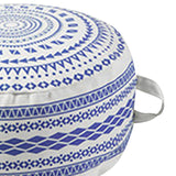 Maxbell Unstuffed Pouffe Cover Handmade Foot Stool for Nursery Living Room Decor Blue