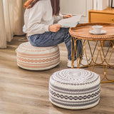 Maxbell Unstuffed Pouffe Cover Handmade Foot Stool for Nursery Living Room Decor Blue