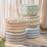 Maxbell Unstuffed Pouffe Cover Handmade Foot Stool for Nursery Living Room Decor Blue