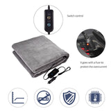 Maxbell Flannel Electric Heated Blanket Throw Camping Bedroom Comfortable Traveling