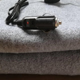 Maxbell Portable 12V Electric Car Blanket Warm Blanket for Truck Tailgating Trip Gray