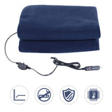 Maxbell Portable 12V Electric Car Blanket Warm Blanket for Truck Tailgating Trip Blue