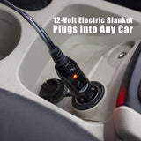 Maxbell Portable 12V Electric Car Blanket Warm Blanket for Truck Tailgating Trip Blue