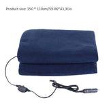 Maxbell Portable 12V Electric Car Blanket Warm Blanket for Truck Tailgating Trip Blue