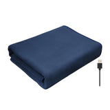 Maxbell Heated Throw Heating Warm Cape Multipurpose for Elderly Outside Travel Blue