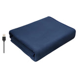 Maxbell Heated Throw Heating Warm Cape Multipurpose for Elderly Outside Travel Blue