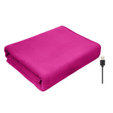 Maxbell Heated Throw Heating Warm Cape Multipurpose for Elderly Outside Travel Rose Red