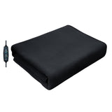 Maxbell Electric Heating Throw Plush Flannel Blanket for Elderly Outside Bedroom Black