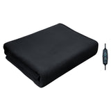 Maxbell Electric Heating Throw Plush Flannel Blanket for Elderly Outside Bedroom Black