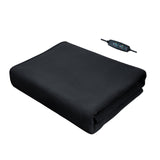 Maxbell Electric Heating Throw Plush Flannel Blanket for Elderly Outside Bedroom Black