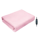 Maxbell Electric Heating Throw Plush Flannel Blanket for Elderly Outside Bedroom Pink