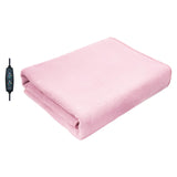 Maxbell Electric Heating Throw Plush Flannel Blanket for Elderly Outside Bedroom Pink