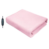 Maxbell Electric Heating Throw Plush Flannel Blanket for Elderly Outside Bedroom Pink