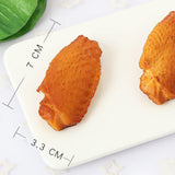 Maxbell Simulation Chicken wing Ornaments Fake Chicken wing for Kitchen Display Roast Chicken wing: