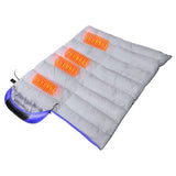 Maxbell Heated Sleeping Bag Soft USB Waterproof Warm for Hiking Camping Outdoor Blue