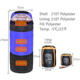 Maxbell Heated Sleeping Bag Soft USB Waterproof Warm for Hiking Camping Outdoor Blue