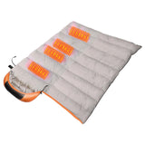 Maxbell Heated Sleeping Bag Soft USB Waterproof Warm for Hiking Camping Outdoor Orange